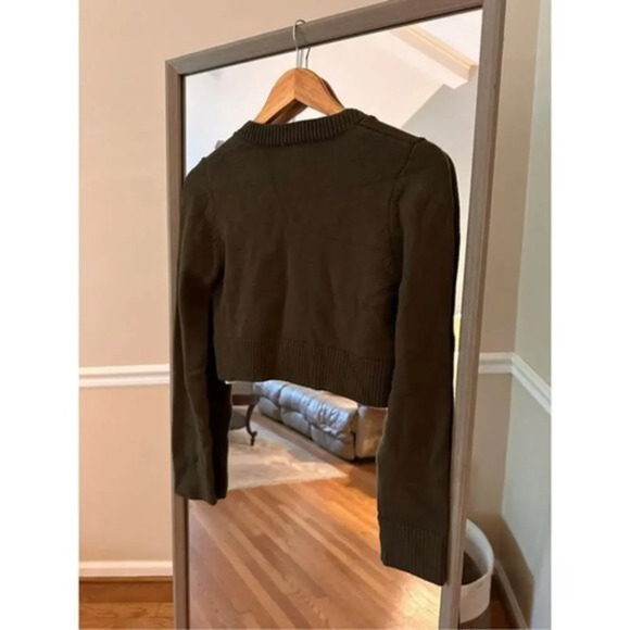 Zara Green Cropped Sweater NWOT‎ Size Small - Picture 4 of 4